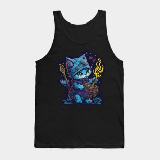 Kitten Wizard III Tank Top